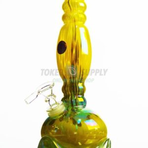 11 Watch Tower Green Glass Water Tobacco Pipe