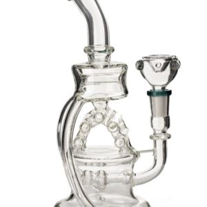 9″ Glass Pillar Recycler Water Tobacco Pipe