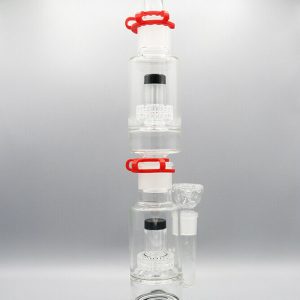 17" Double Tire Perc Water Tobacco Pipe