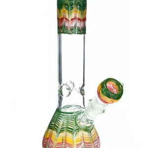 Rasta Glass Water Tobacco Pipe