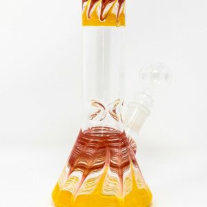 8" Red/Orange Beaker