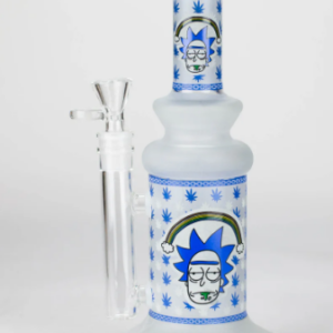 12in Rick and Morty Glass Bong Water Pipe