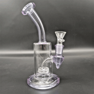 7 Inches Purple Glass Bong Bubbler Glass Water Bong
