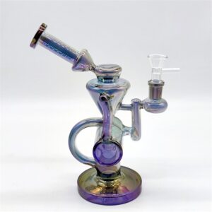 9 Inch Heady Transparent Tinted Fab Recycler Glass Bong