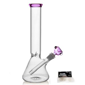 10" Heavy Pink Glass Bong